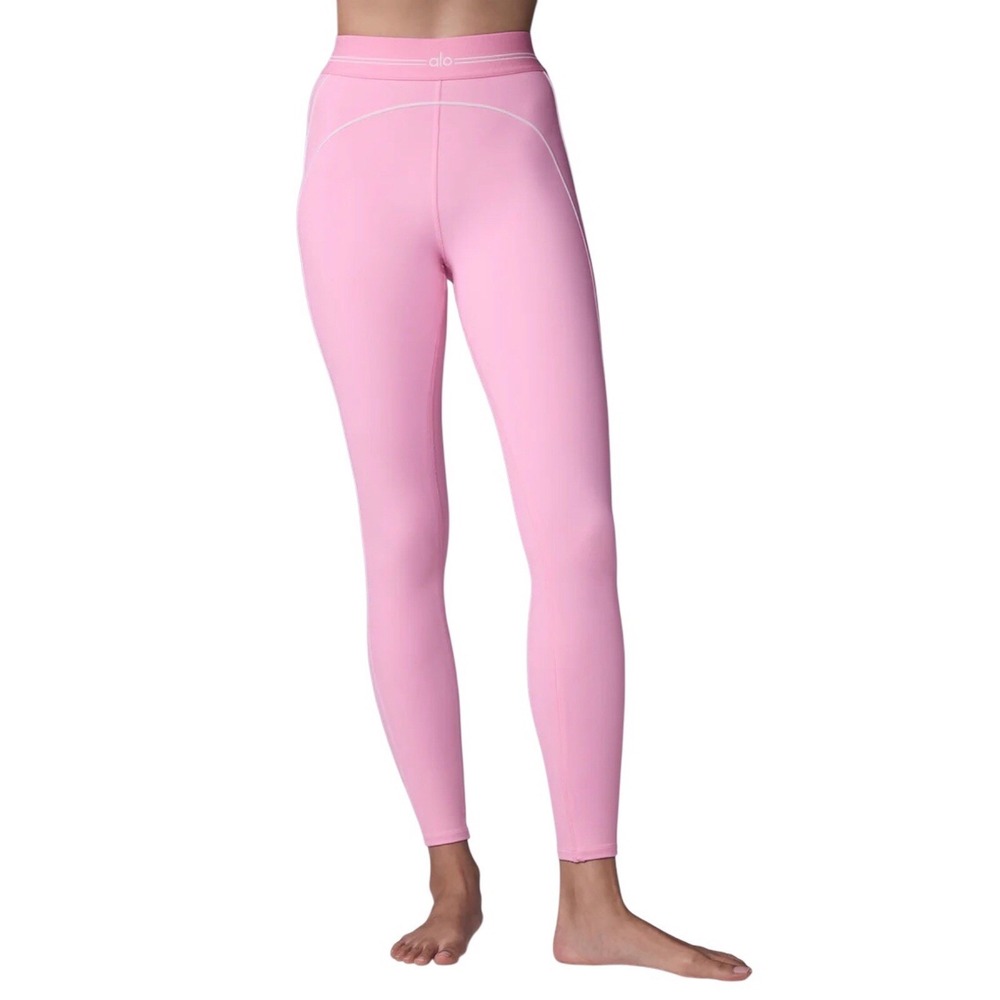 Alo Yoga Airbrush High-Waist Heart Throb Legging Sweet Pink/White XS